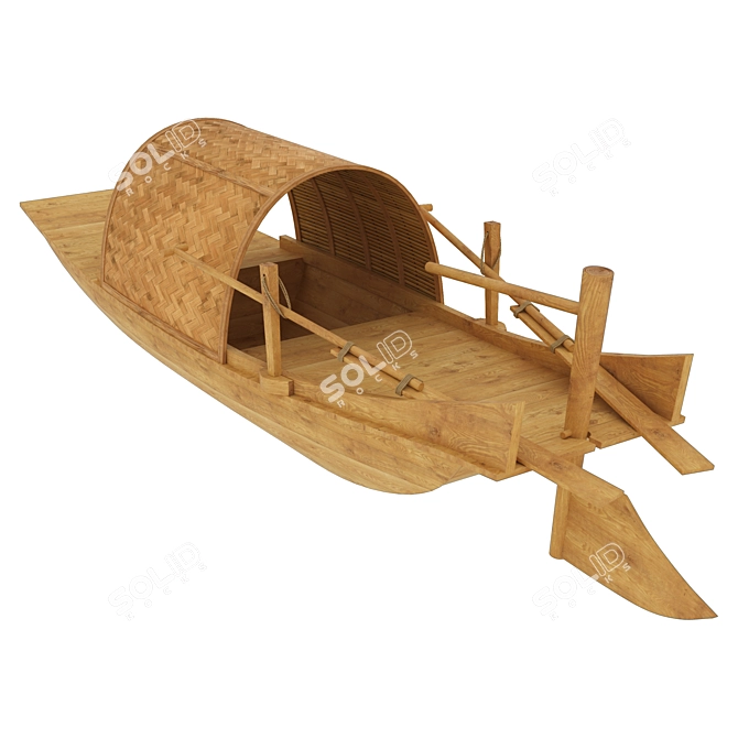 Classic Chinese Boat 3D model image 1