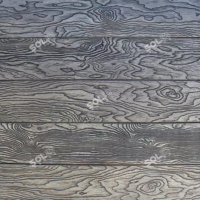 Graphite Glow™ - Moisture Resistant Wooden Wall Panel 3D model image 1