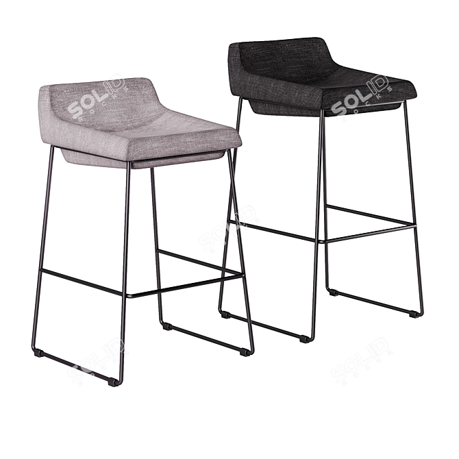 Concepto COMFY Bar and Semi-Bar Stool 3D model image 1