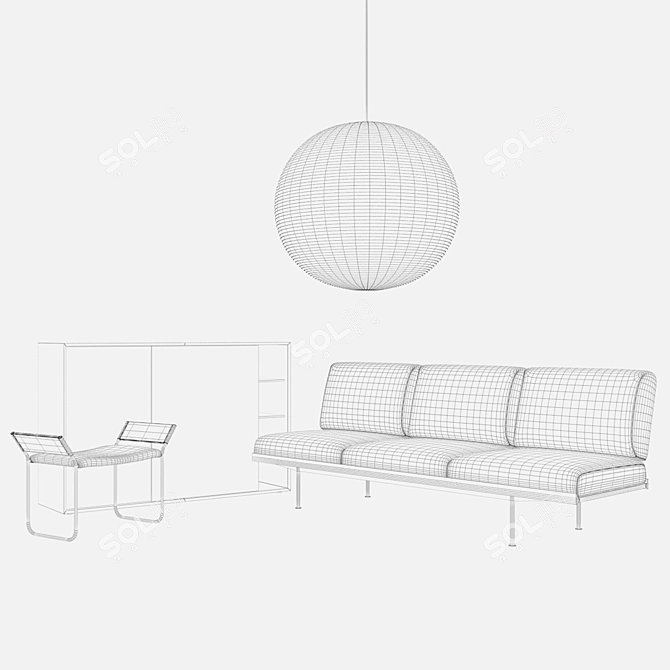 Modern Lifestyle Furniture Set 3D model image 3