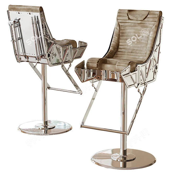 Title: The Jetsetter Bar Chair 3D model image 1