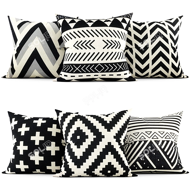 Cozy Home Decor Pillows 3D model image 1