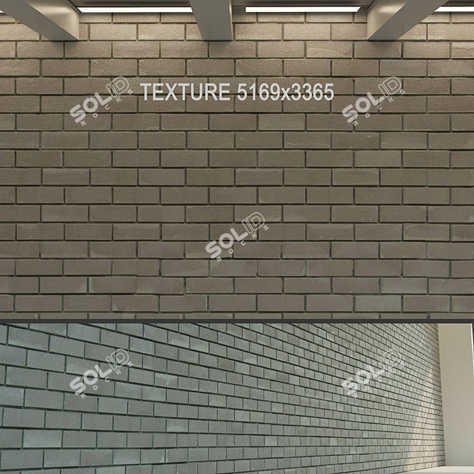 Dark Brick Wall: Seamless Texture, Bump & Specular Maps 3D model image 2