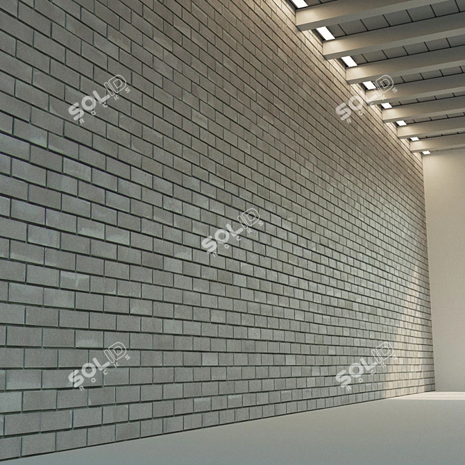 Dark Brick Wall: Seamless Texture, Bump & Specular Maps 3D model image 3