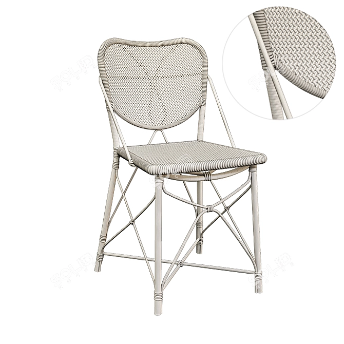 EIchholtz Colony Chair: Timeless Elegance for Your Dining Space 3D model image 3