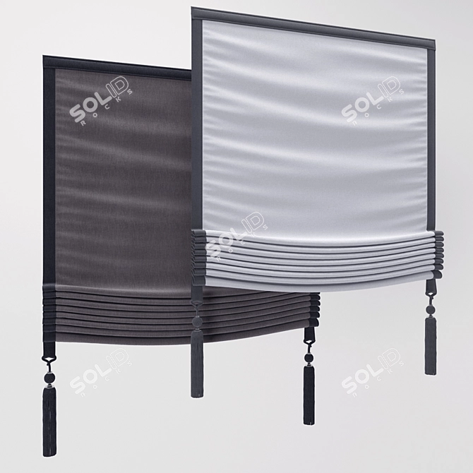 Elegant Roman Blind 50 3D model image 1