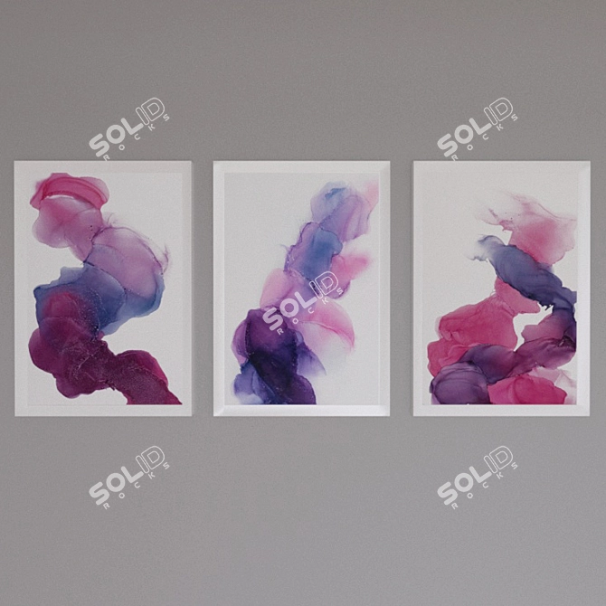 Ink Art Collection: Stunning 40x60 Works 3D model image 1
