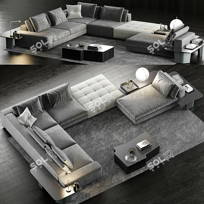 Modern Italian Minotti Lawrence Sofa 3D model image 1