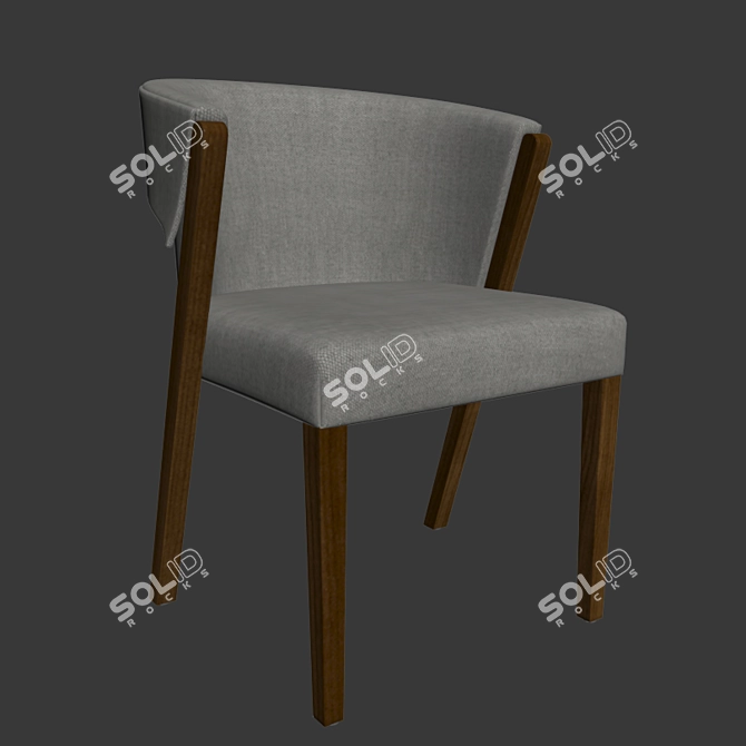 Blanca Linen Dining Chair - Comerford Collection 3D model image 2