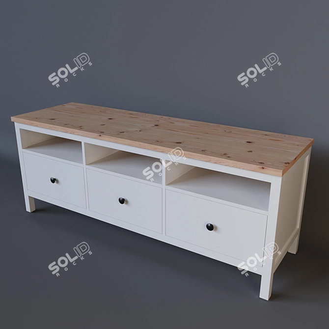 Hemnes Ikea Tumba - Stylish and Spacious Storage Solution 3D model image 1