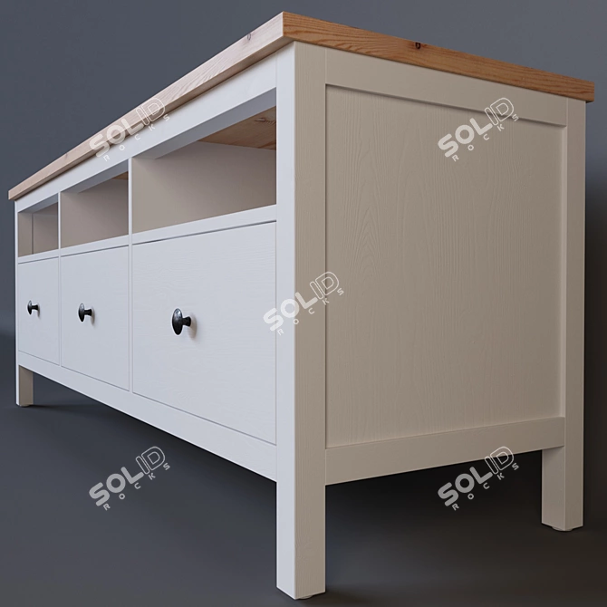 Hemnes Ikea Tumba - Stylish and Spacious Storage Solution 3D model image 2