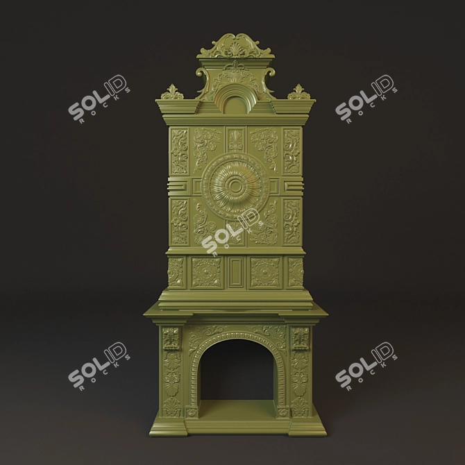 Classic Style Fireplace 3D model image 2