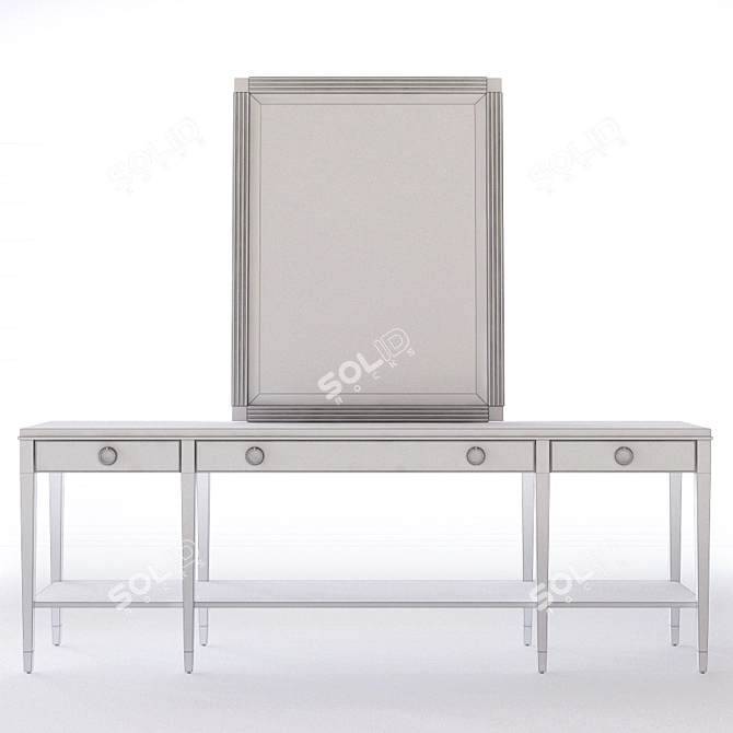 Elegant Clarendon Console: Timeless Beauty 3D model image 3