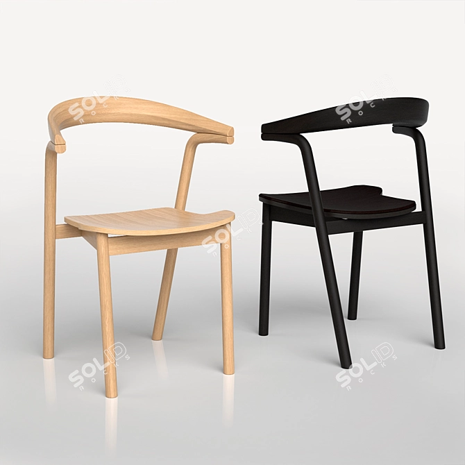 Sleek Makil Chair: Stylish & Comfortable 3D model image 1