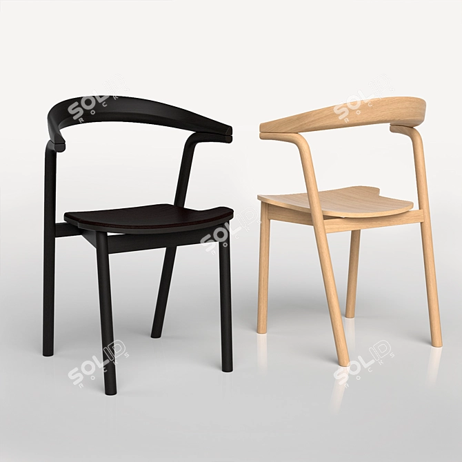 Sleek Makil Chair: Stylish & Comfortable 3D model image 2