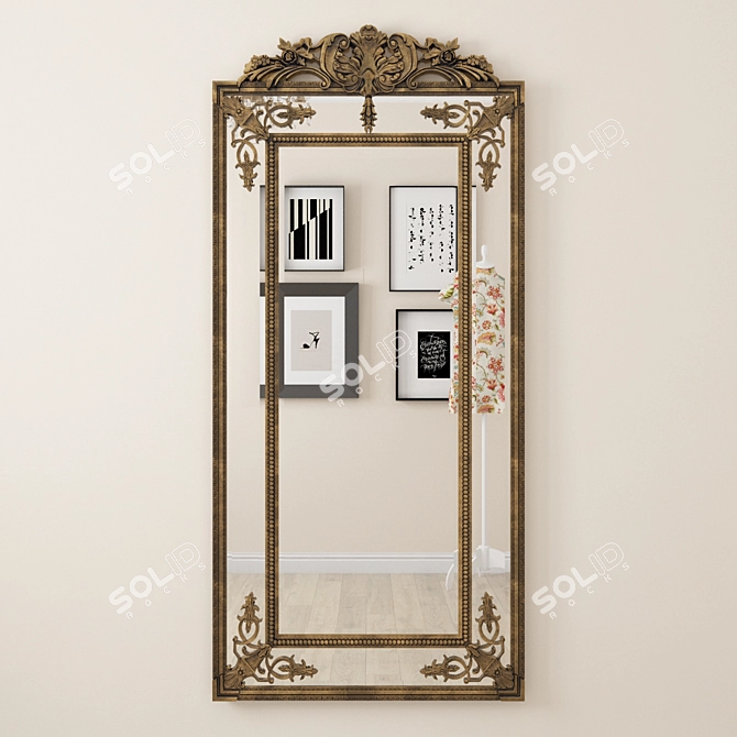 Elegant "Pablo" Outdoor Mirror 3D model image 1