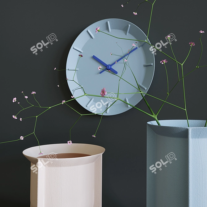 Elegant Rosenthal Domo Vase & Clock 3D model image 2