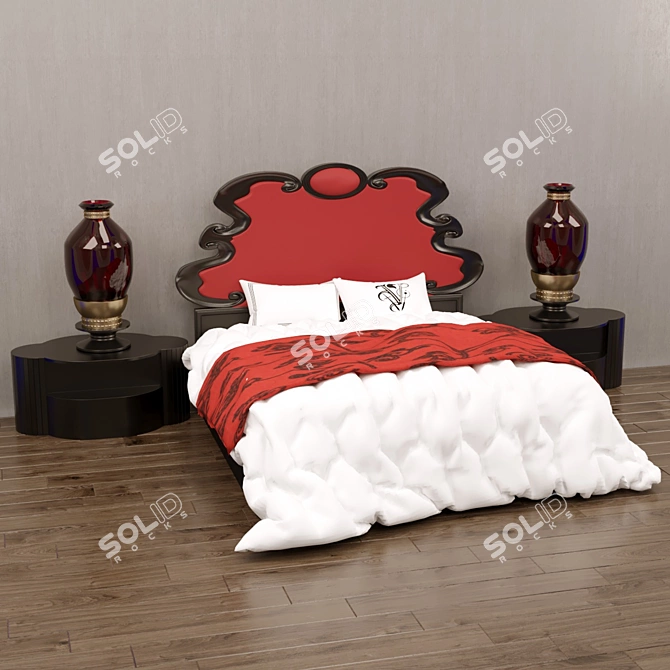 Luxury Corona Render Bedroom Set 3D model image 1