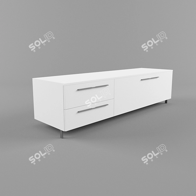 Modern Larsen Sideboard: 165x45x43cm 3D model image 2