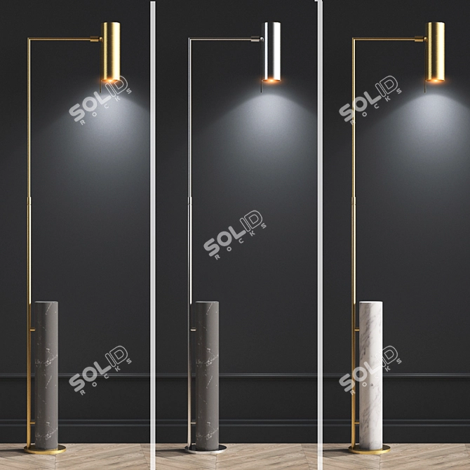 Sleek Alma Floor Lamp: Elegant Illumination 3D model image 1
