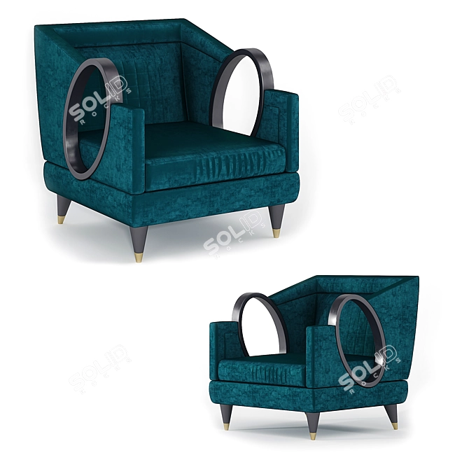 Ulysse Elledue LA 747 Armchair: Stylish and Comfortable 3D model image 1