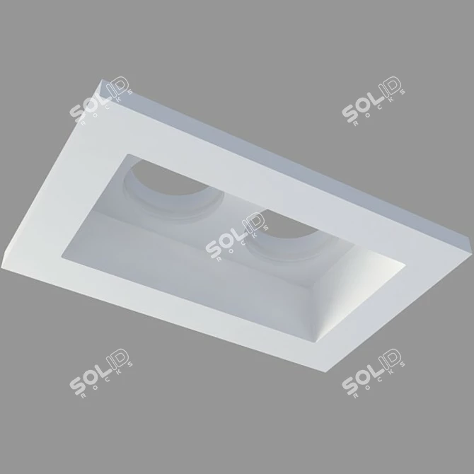 Stellanova Ceiling Spotlight: Integrated & Paintable. 3D model image 2