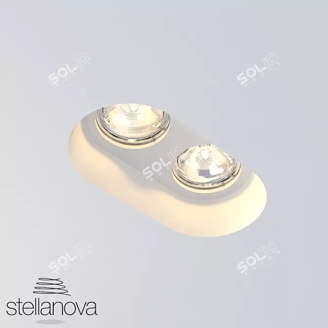 Stellanova Ceiling Spotlight: Integrated & Customizable 3D model image 1