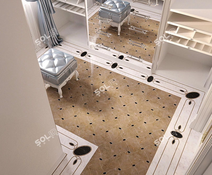 Classic Contour Tiles | Versatile Interior Design 3D model image 3