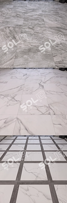 Luxury Marble Floor Set 3D model image 2