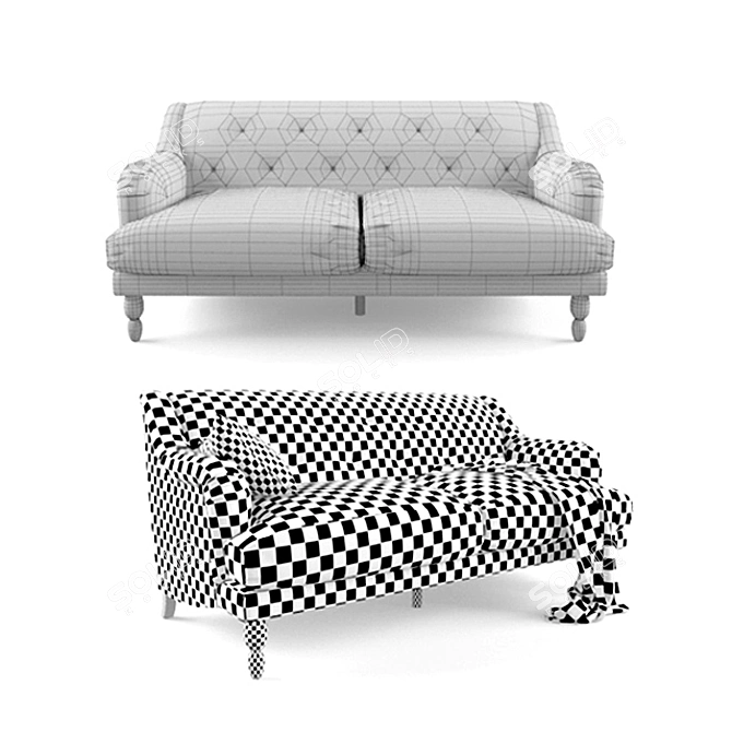 Ariana MADE 3-Seater Sofa: Luxurious Comfort 3D model image 2