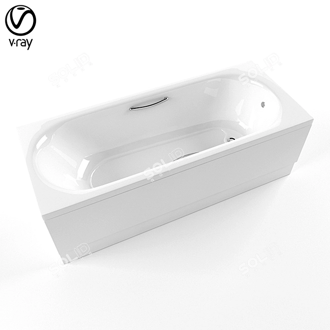 Opulent Twyford Opal Bath Set 3D model image 1