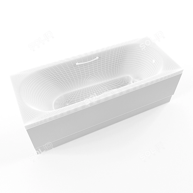 Opulent Twyford Opal Bath Set 3D model image 3