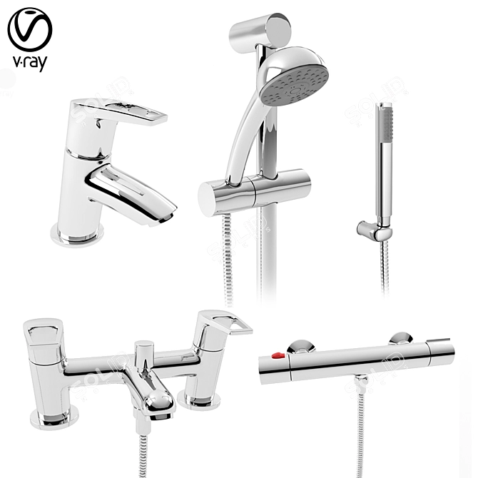 Bristan Shower Collection: Perfect Mixers for Your Bathroom 3D model image 1