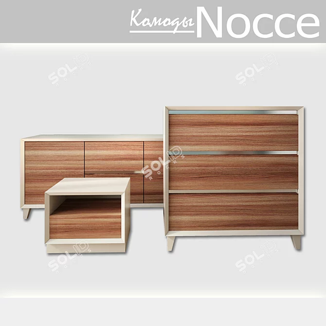 Modern NOCCE Collection Chest of Drawers 3D model image 1