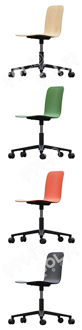  Stylish Vitra HAL Ply Chair 3D model image 2
