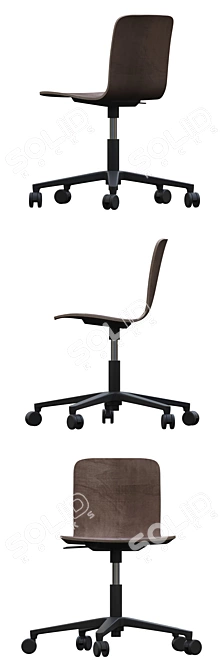  Stylish Vitra HAL Ply Chair 3D model image 3