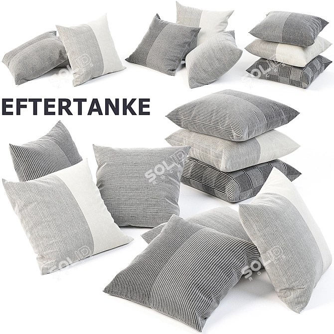 Comfort Collection: IKEA EFTERTANKE Cushion Set 3D model image 1