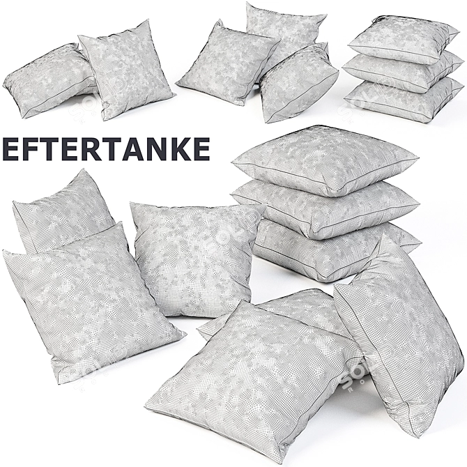 Comfort Collection: IKEA EFTERTANKE Cushion Set 3D model image 2