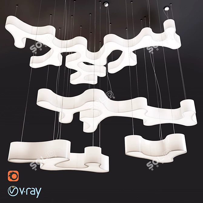 Ameba Collection: Versatile Modular Lighting 3D model image 1