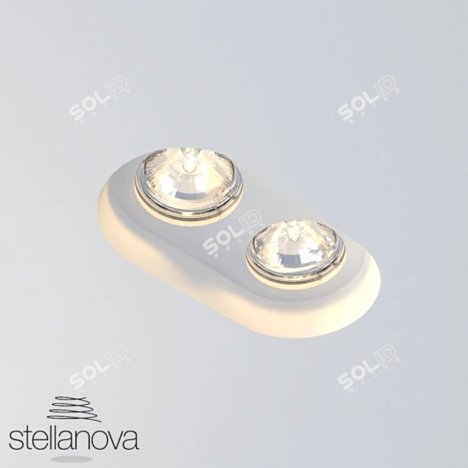 Stellanova Integrated Ceiling Spotlight 3D model image 1