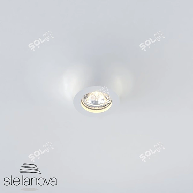 Stellanova Ceiling Spotlight: Integrated Design & Customizable Color 3D model image 1