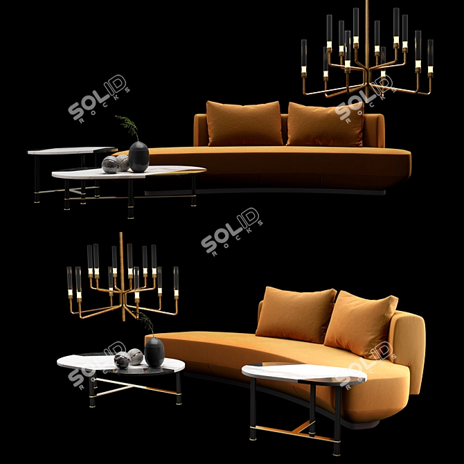 Elegant Gallotti & Radice Set 3D model image 1