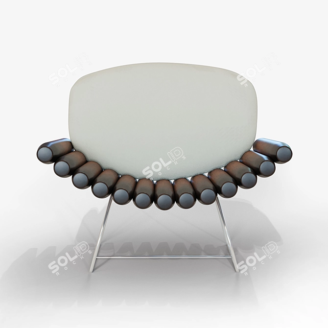 Modern Cuban Style Armchair 3D model image 2