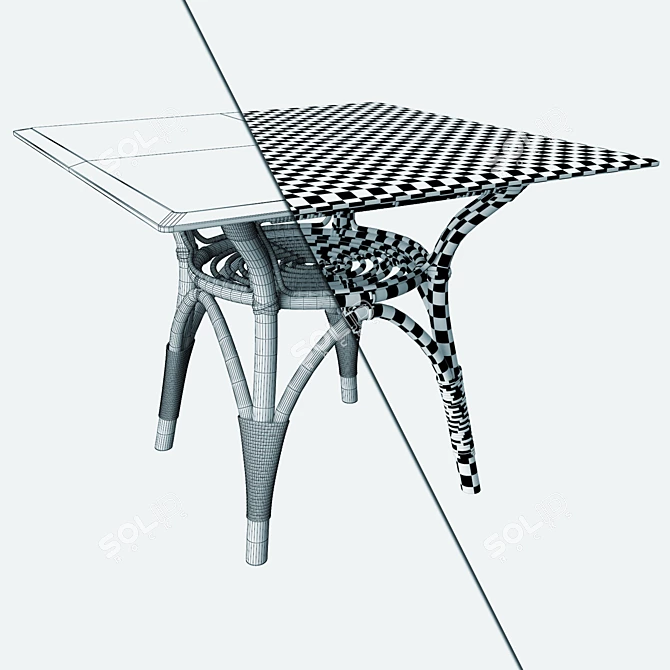 Sika Design Square Dining Table 3D model image 3