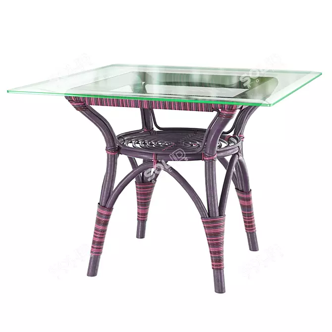 Multicolor Square Dining Table by Sika Design 3D model image 1