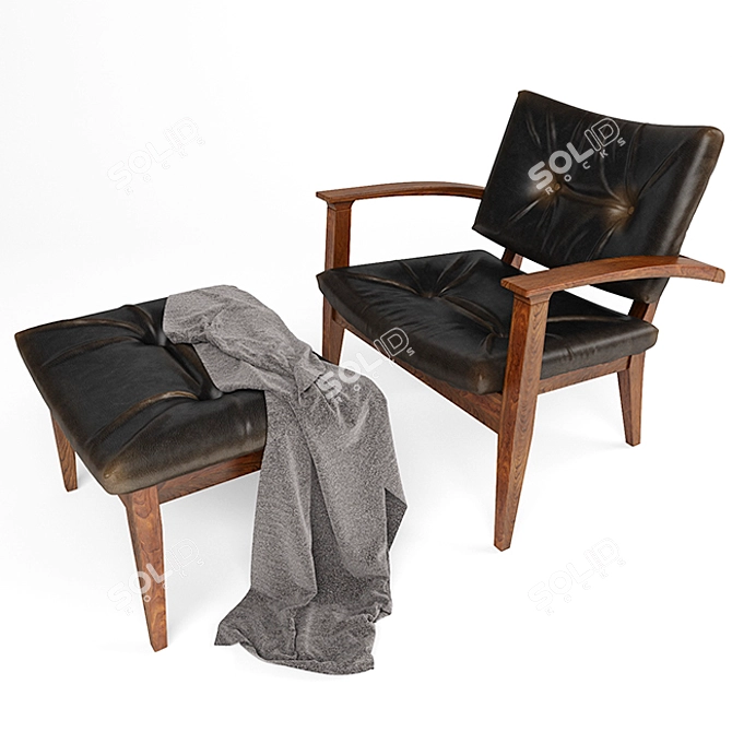 EILEEN 705 Lounge Chair: Elegant and Comfortable 3D model image 1