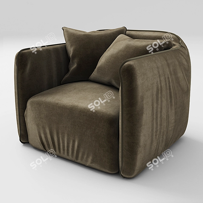 Modern Cozy Armchair 04 3D model image 1