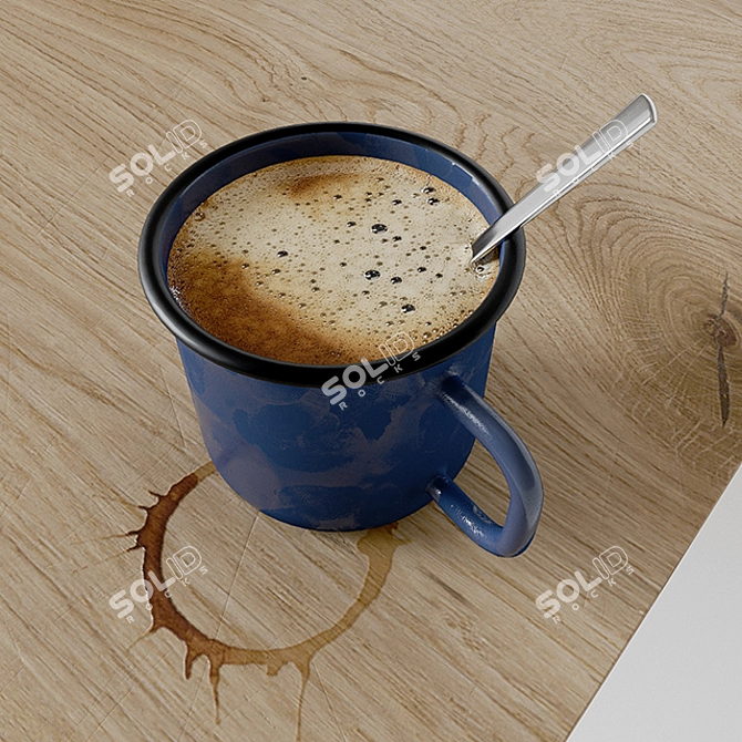 Vintage Singer Coffee Table 3D model image 2