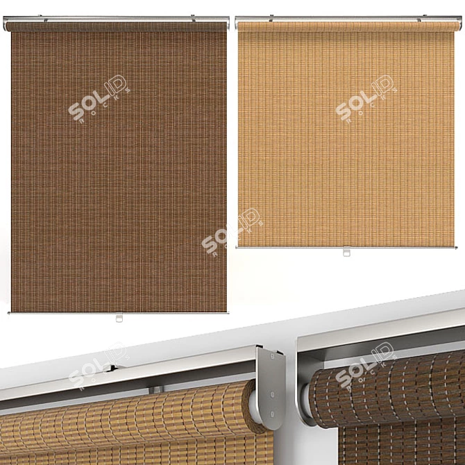 Adjustable Blind Bevel Curtains 3D model image 1