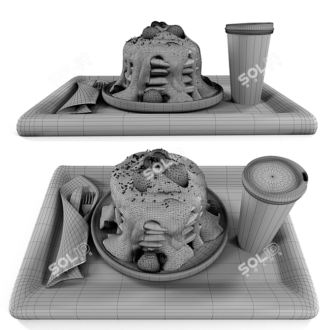 Punky Pancakes of Delight 3D model image 3